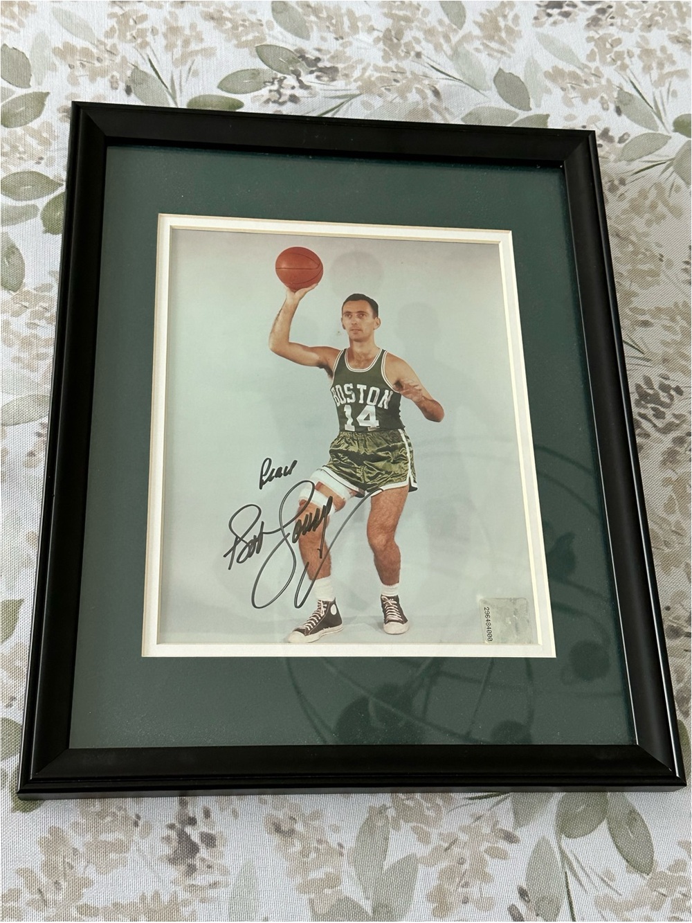 Bob Cousy Signed Framed Photo Boston Celtics Autograph NBA HOF